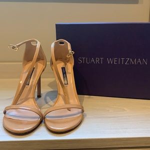 Stuart Weitzman patent nudistsong stiletto heels